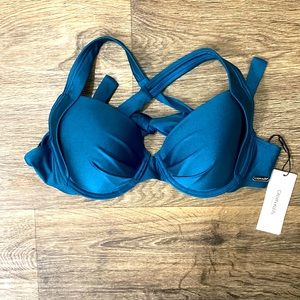 Calvin Klein Teal Swim Top  Sz M NWT